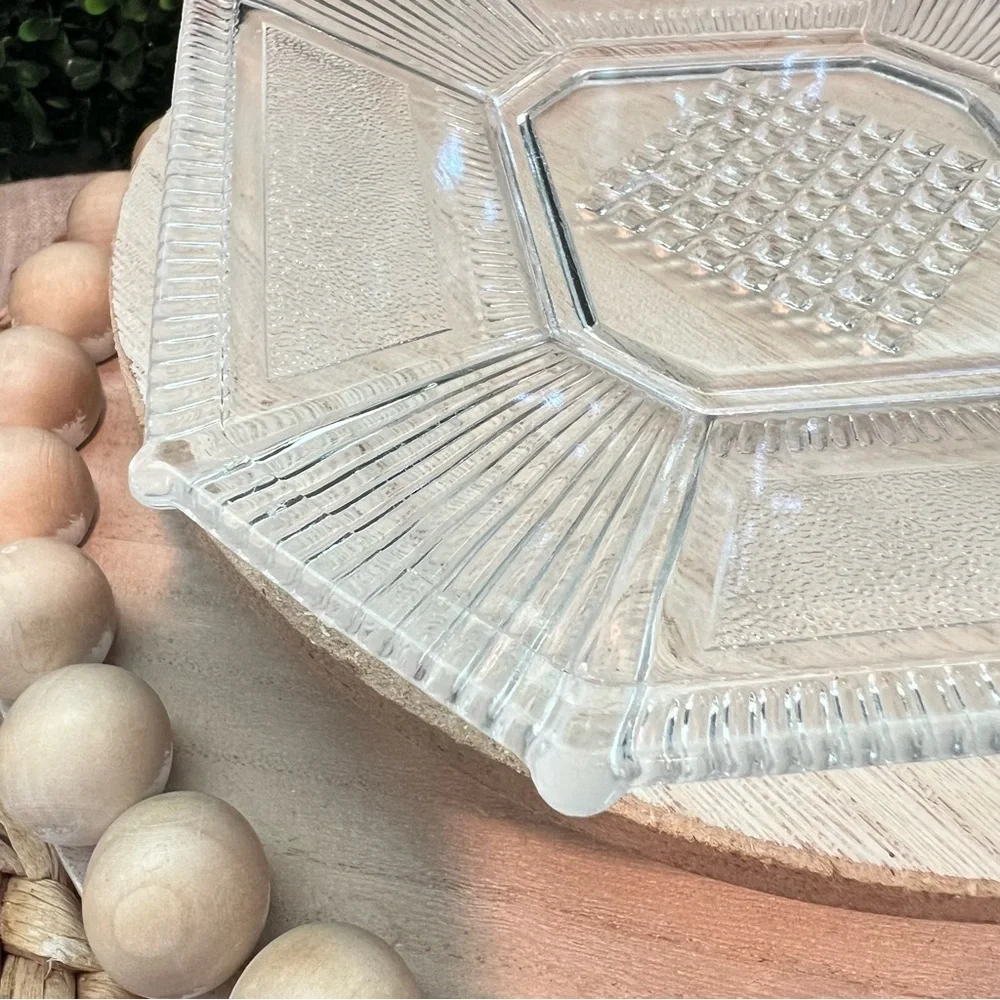 Bryce Glass | Pleat and Panel | 7 in. Salad Plate | Pressed Glass | Antique